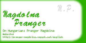 magdolna pranger business card